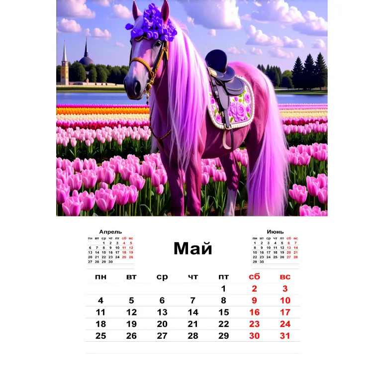 Календарь перекидной 2026г лошади