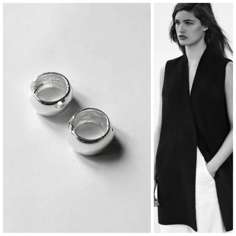 Серьги из серебра - колечки