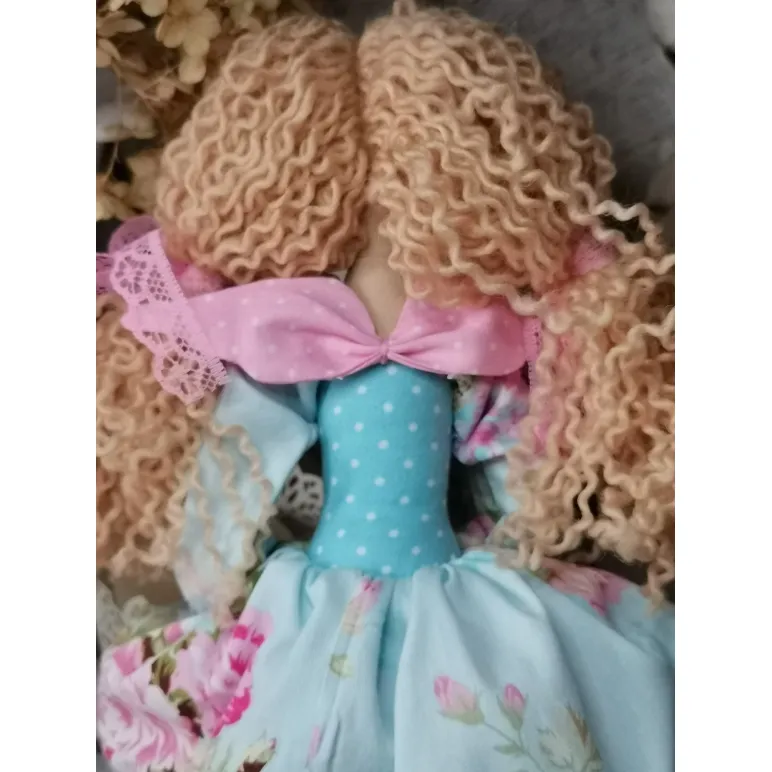 Интерьерная текстильная кукла тильда. Ангел Лера. Куклы ручной работы.