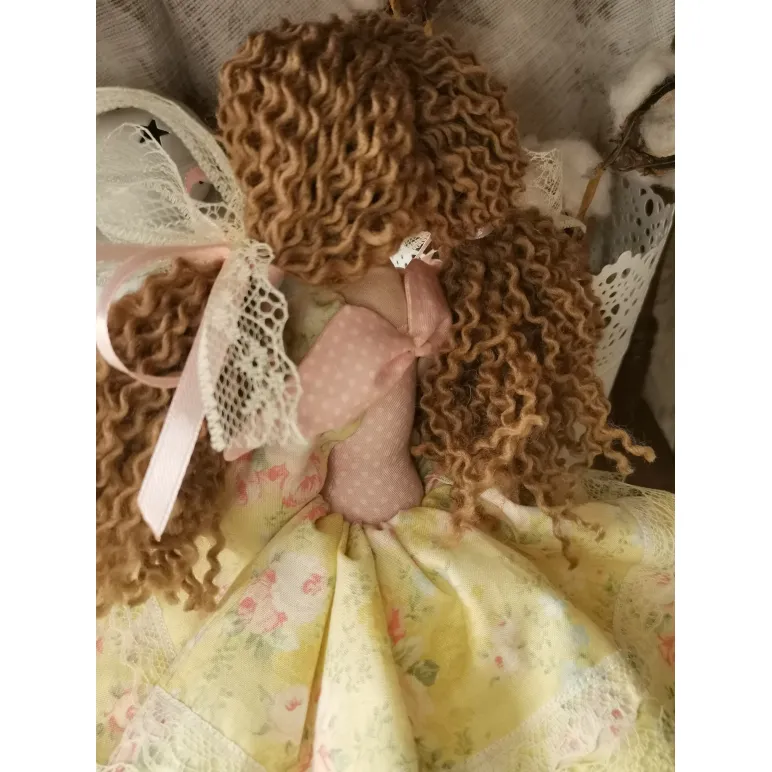 Кукла тильда ангел. Солнечная фея. Интерьерная кукла ручной работы.