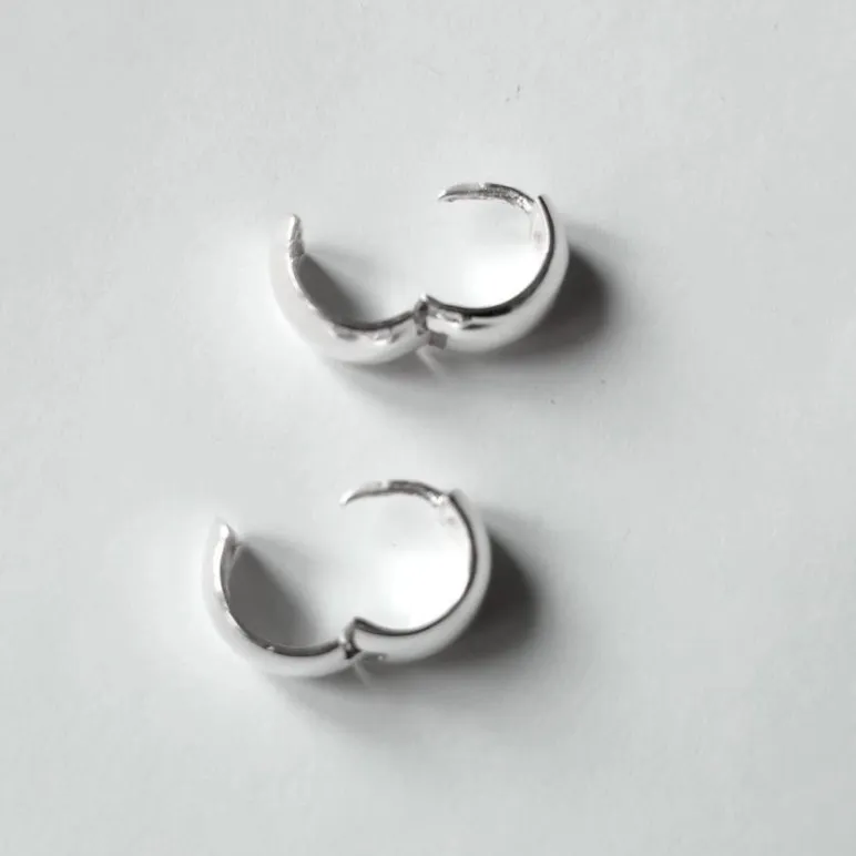 Серьги из серебра - колечки