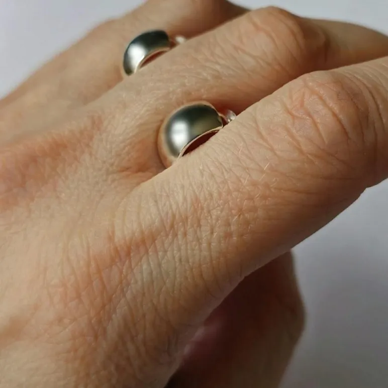 Серьги из серебра - колечки