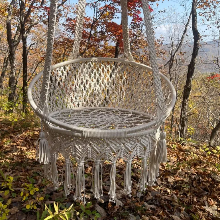 Подвесное кресло в технике макраме