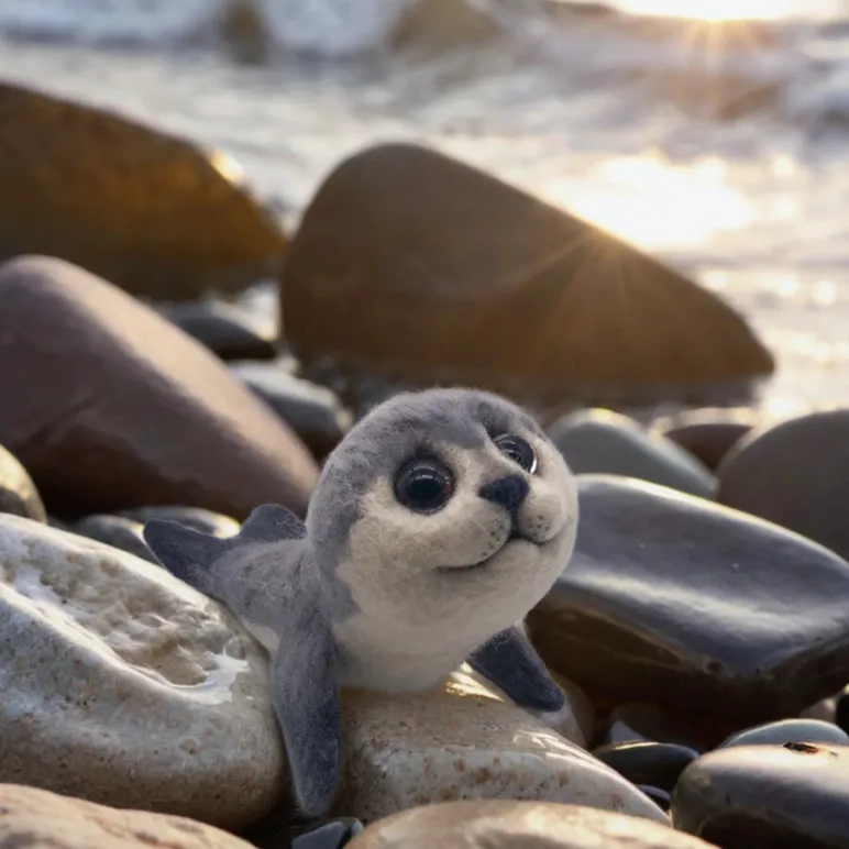 Войлочная игрушка: Морской котик