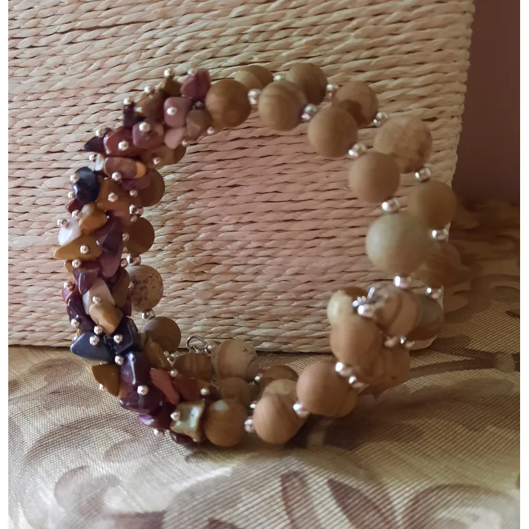 КОМПЛЕКТ ЖЕНСКОЙ БИЖУТЕРИИ ИЗ ЯШМЫ Комплект женской бижутерии из яшмы