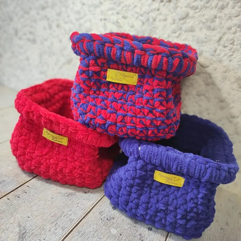 Косметичка вязаная