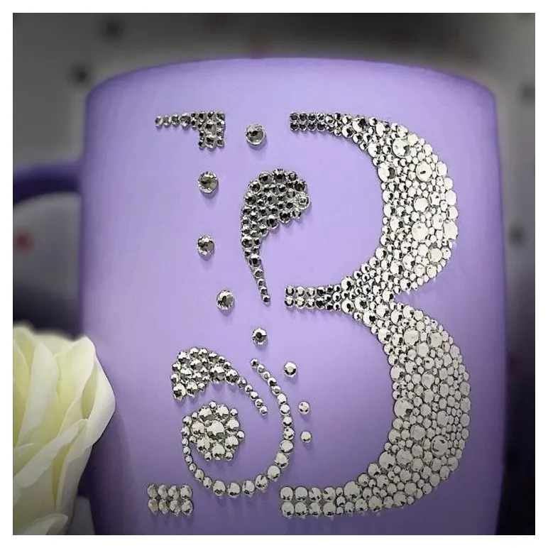 Кружка инкрустированная стразами