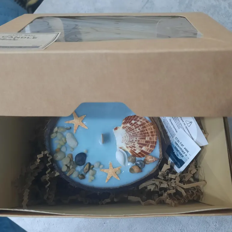Свеча в кокосовой скорлупе