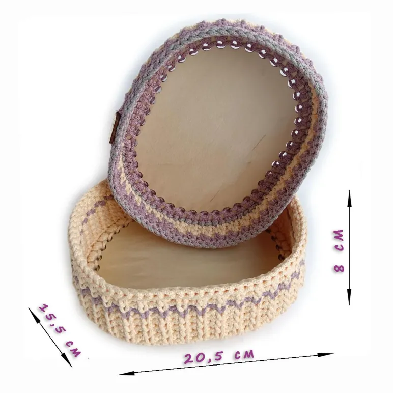 Вязаная корзинка для хранения