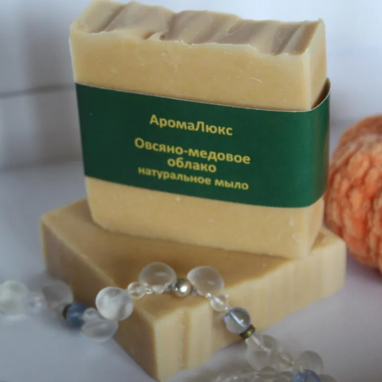 Мыло натуральное ручной работы Овсяно-Медовое