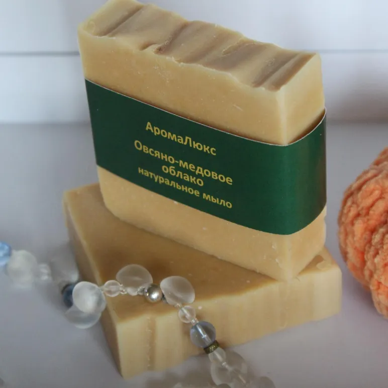 Мыло натуральное ручной работы Овсяно-Медовое