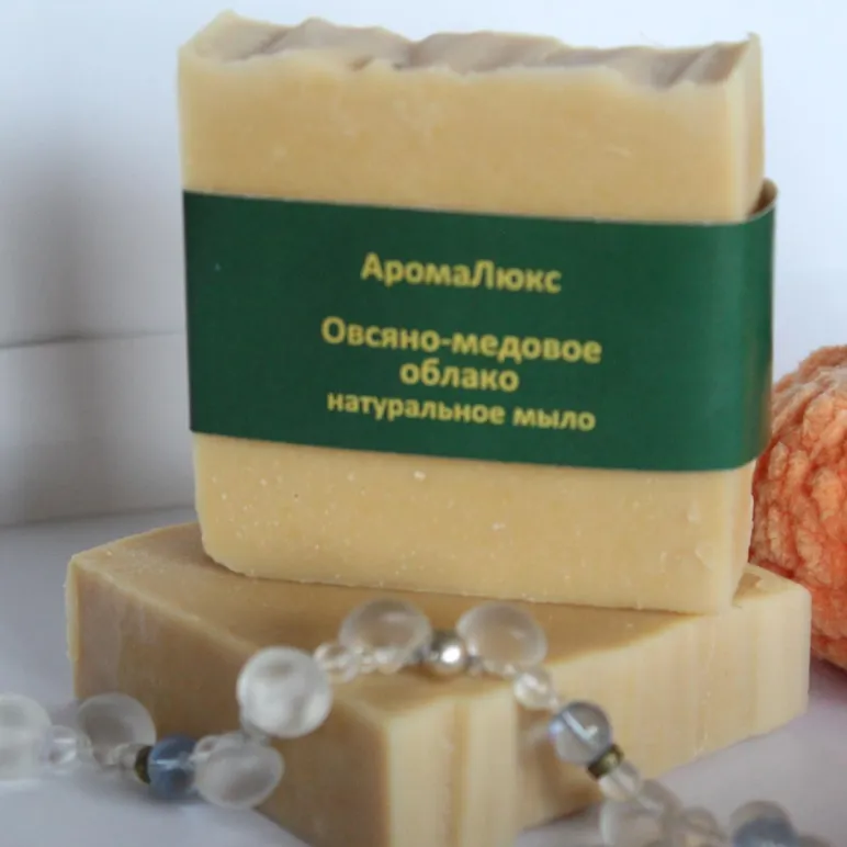 Мыло натуральное ручной работы Овсяно-Медовое