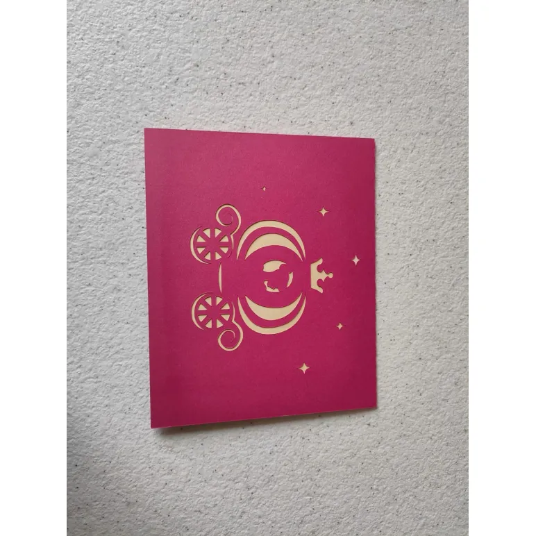 Поздравительная POP-UP открытка "Карета Золушки"