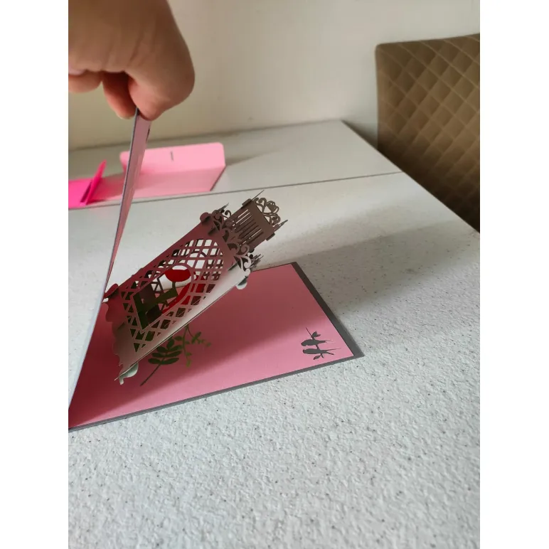 Поздравительная POP-UP открытка "Птички в клетке"