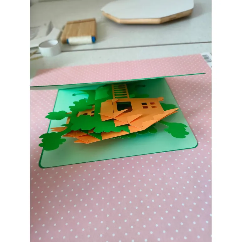 Поздравительная POP-UP открытка "Домик на дереве"