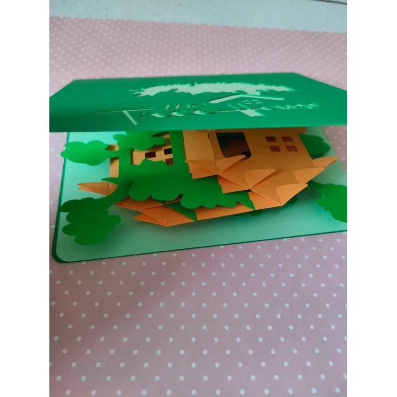 Поздравительная POP-UP открытка "Домик на дереве"