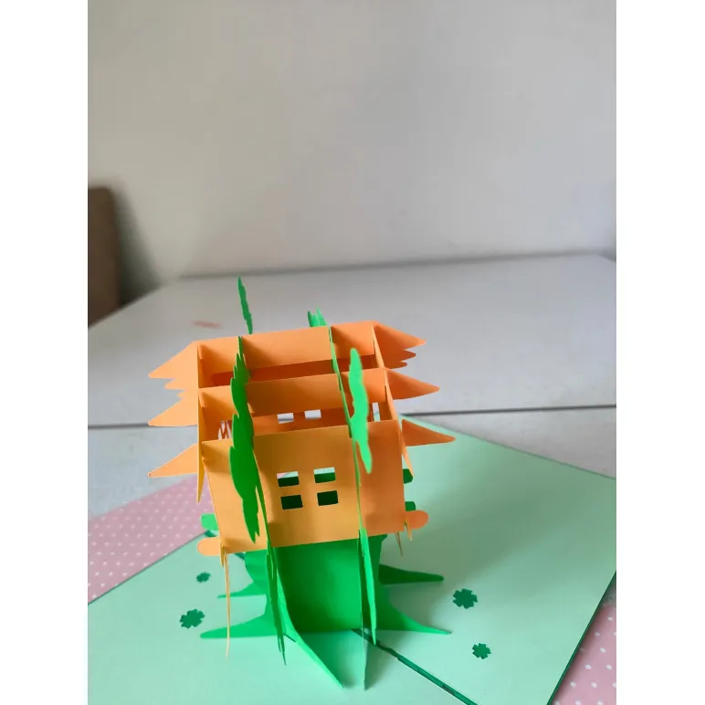 Поздравительная POP-UP открытка "Домик на дереве"