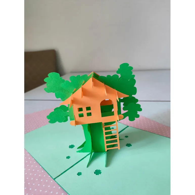 Поздравительная POP-UP открытка "Домик на дереве"