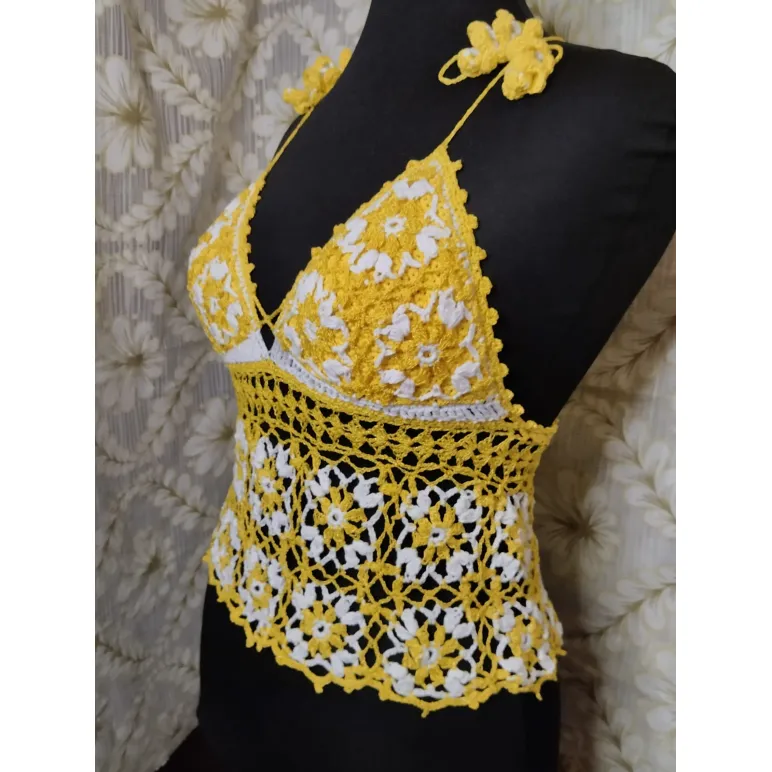 Топ вязаный женский