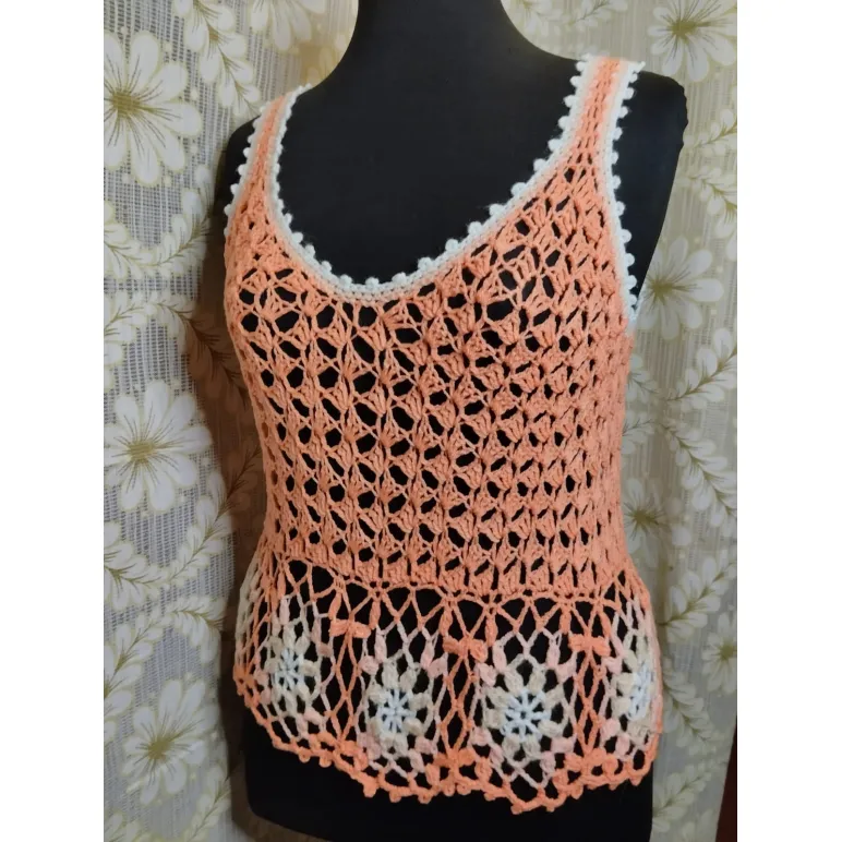 Топ вязаный женский