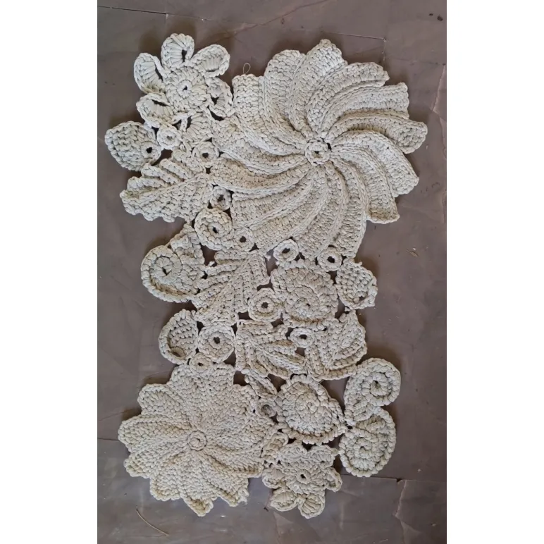 Фрагмент коврика из мотивов из полиэфирного шнура или джута, любой размер на заказ, ручная работа