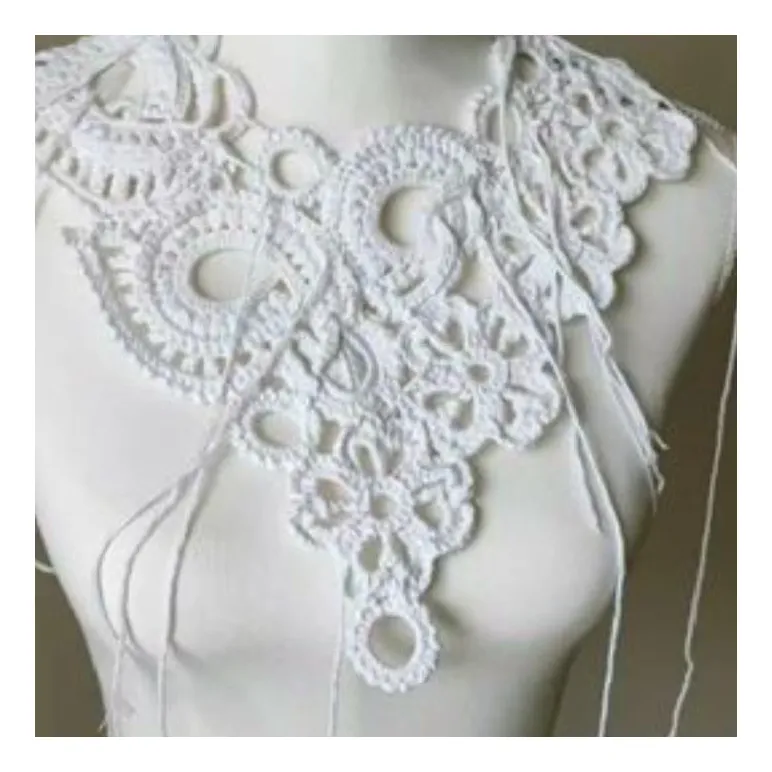 Женские украшения, колье, вязаные в стиле ирландского кружева. Идеи. На заказ