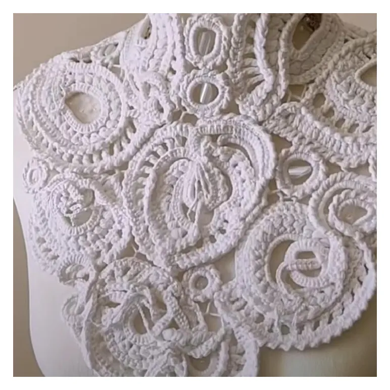 Женские украшения, колье, вязаные в стиле ирландского кружева. Идеи. На заказ