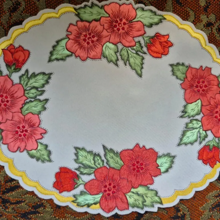 САЛФЕТКА "КРАСНЫЕ МАКИ", СОЗДАНА МЕТОДОМ ГИЛЬОШИРОВАНИЯ. РУЧНАЯ РАБОТА Салфетка "Красные маки", создана методом гильоширования. Ручная работа