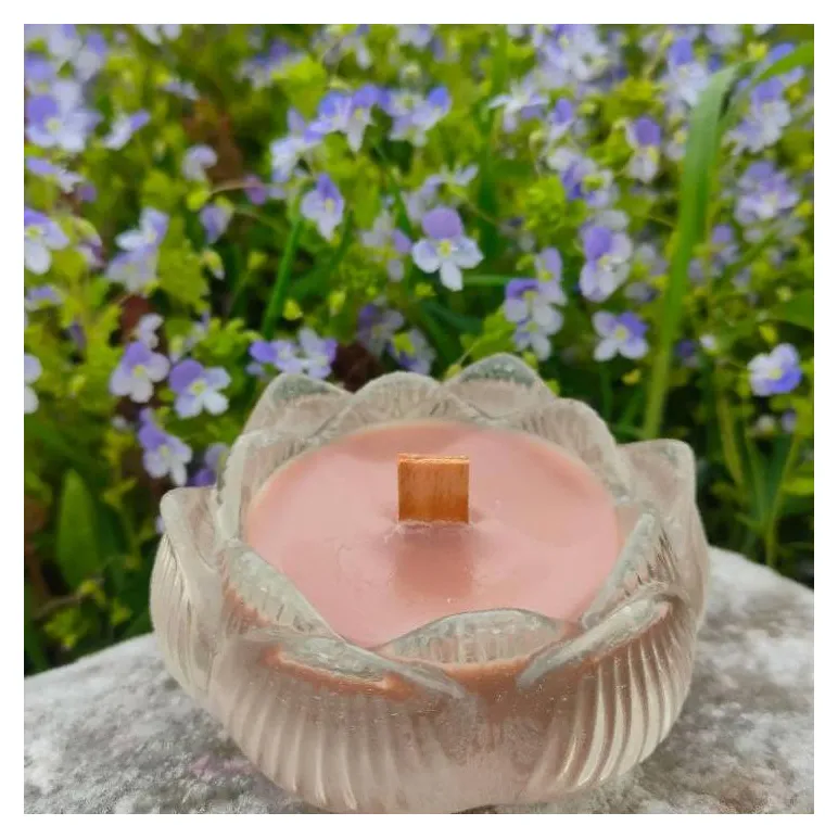 Соевые ароматические свечи в подсвечнике из эпоксидной смолы