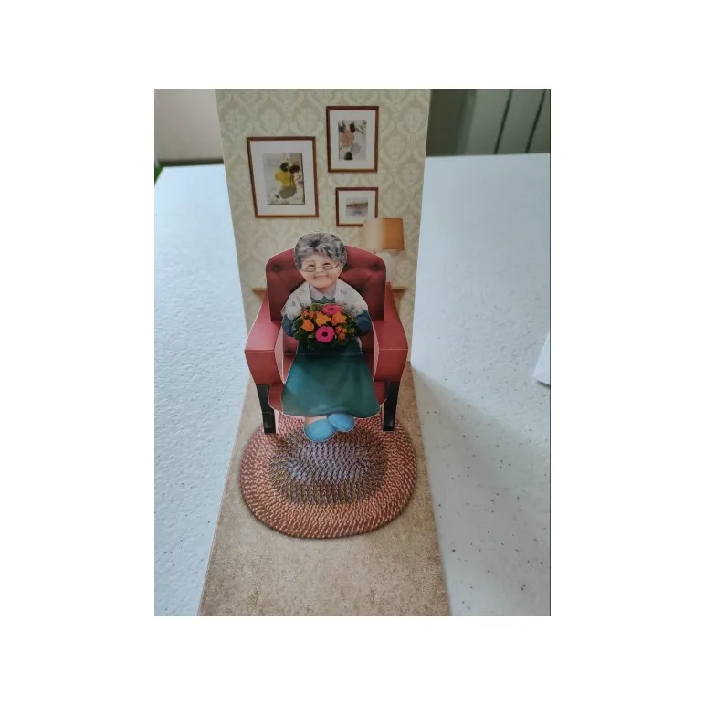 Поздравительная 3D открытка для бабушки