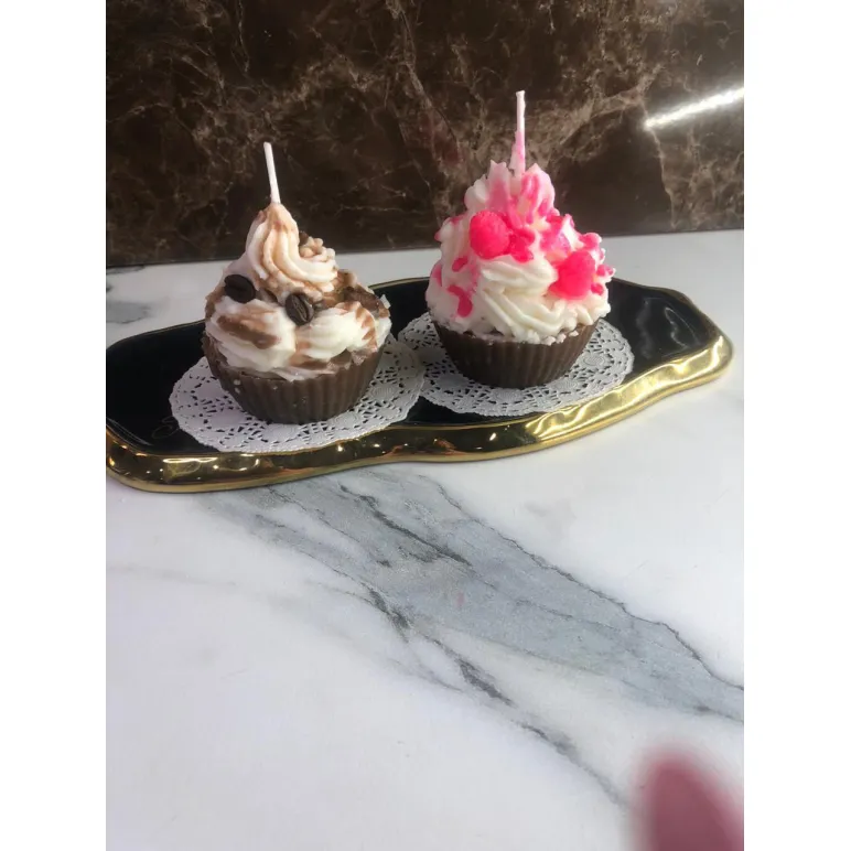 Свечи кексики с ароматом кофе, малины