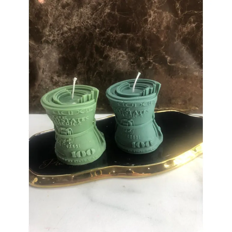 Интерьерная свеча денежный сверток