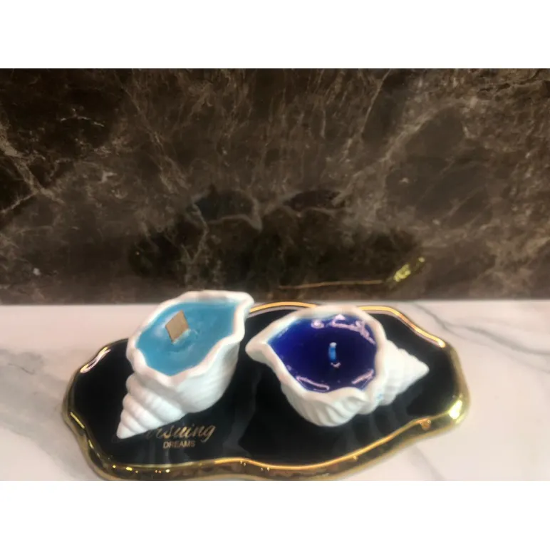 Арома свечи в ракушке из гипса "Морской бриз"