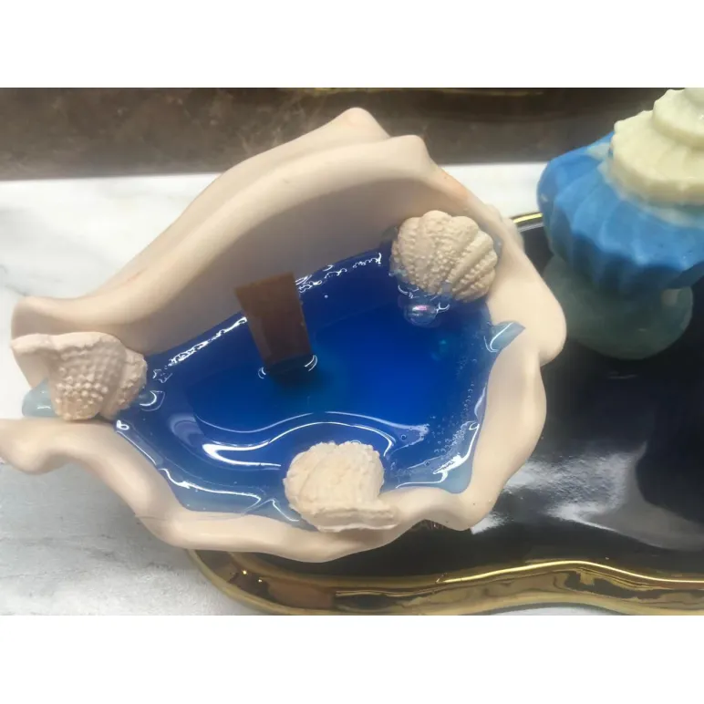 Арома свечи в ракушке из гипса "Морской бриз"