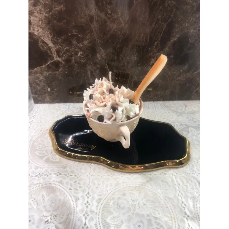 Арома свеча с ароматом кофе в гипсовой кружке