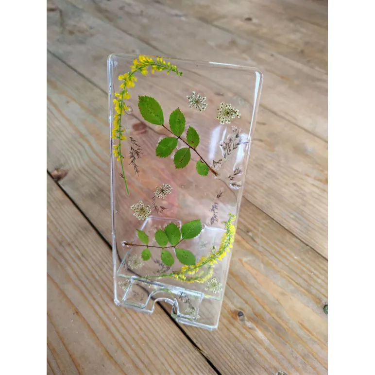 ​Держатель для телефона из эпоксидной смолы с натуральными травами