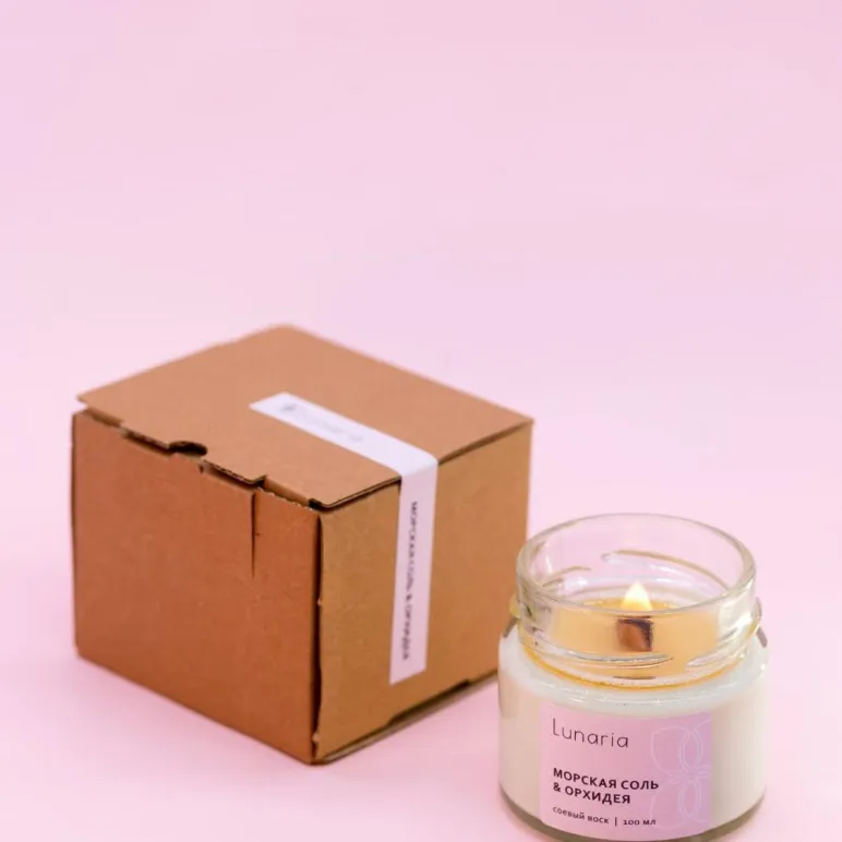 АРОМАТИЧЕСКАЯ СВЕЧА МОРСКАЯ СОЛЬ И ОРХИДЕЯ Ароматическая свеча Морская соль и орхидея