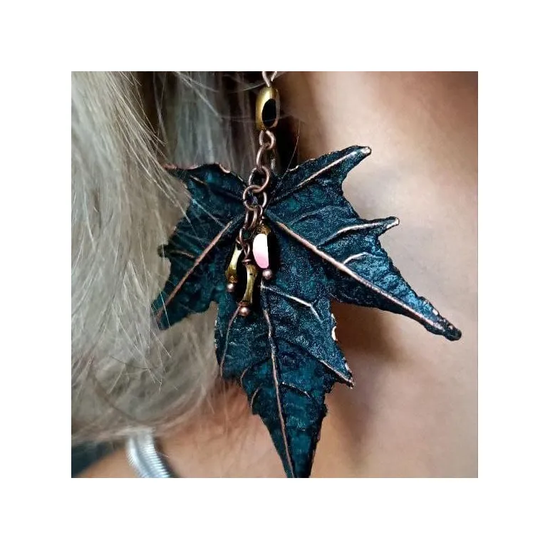 Серьги "Изумрудный клен"