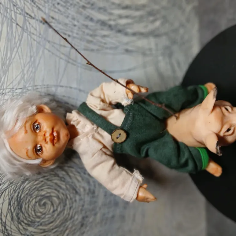 Кукла из полимерной глины "Нахалёнок"