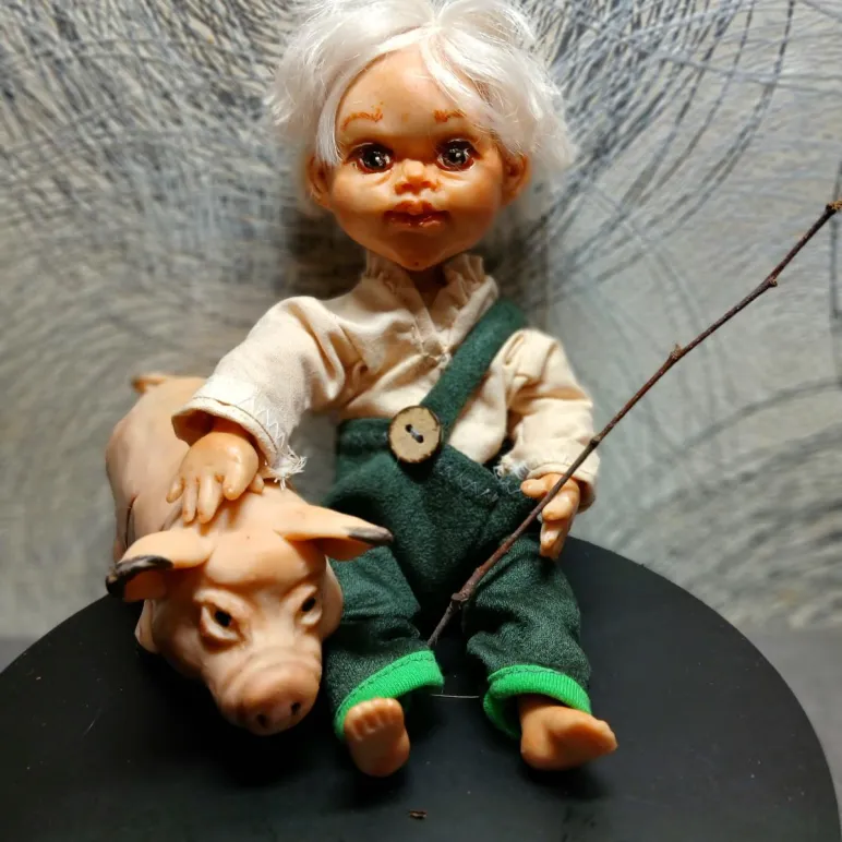 Кукла из полимерной глины "Нахалёнок"