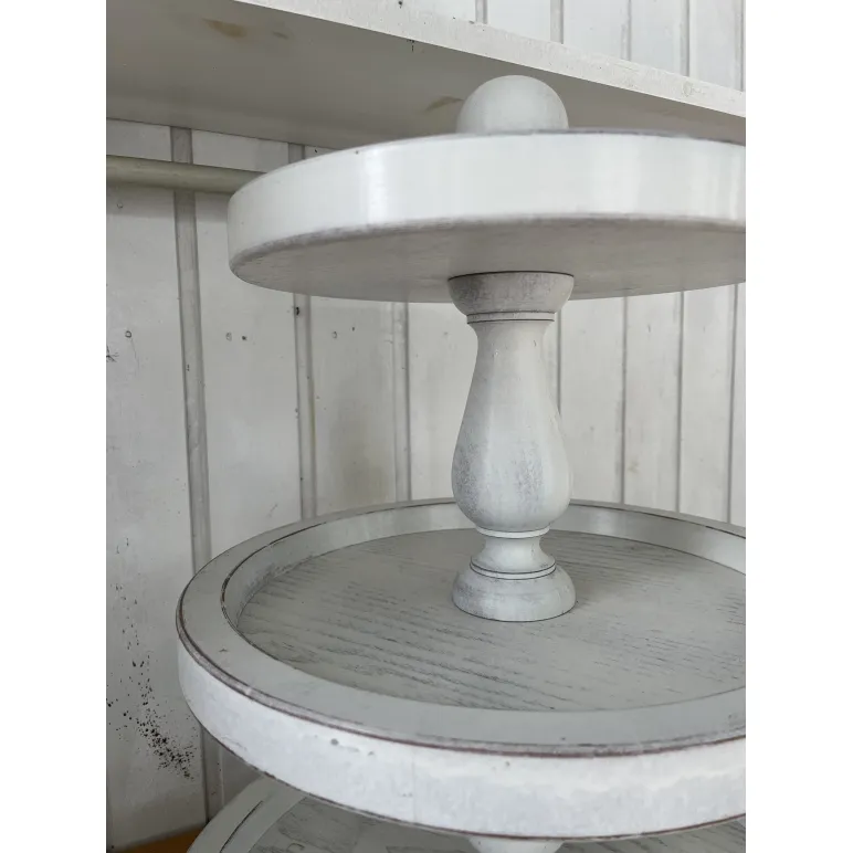 Круглая деревянная этажерка