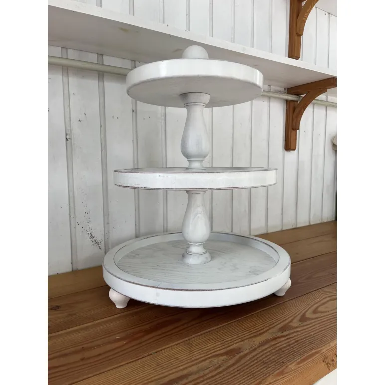 Круглая деревянная этажерка