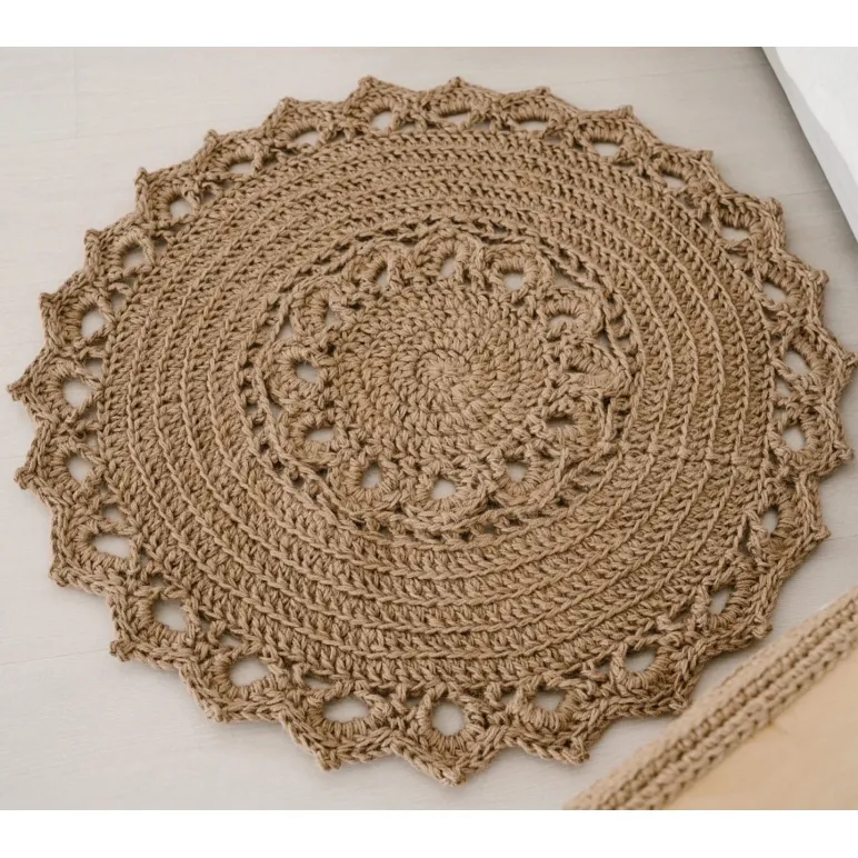 Вязаный ковер в стиле Бохо 70*70 см