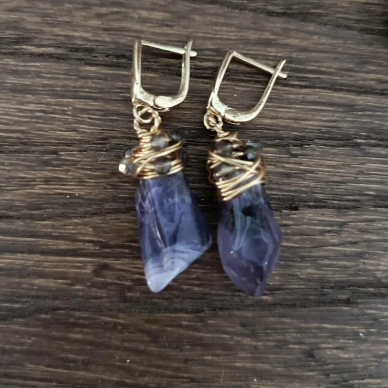 Серьги с аметистом