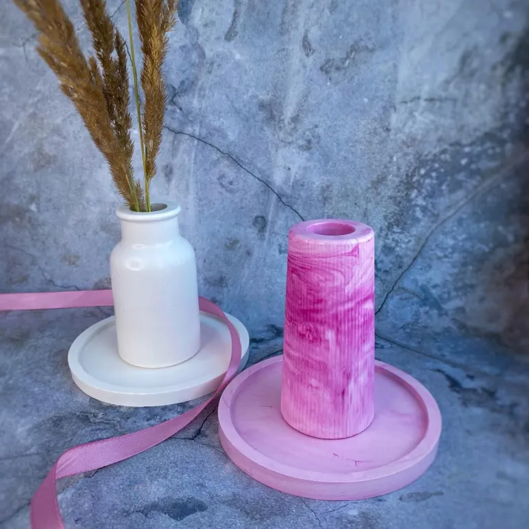 Ваза и поднос для сухоцветов