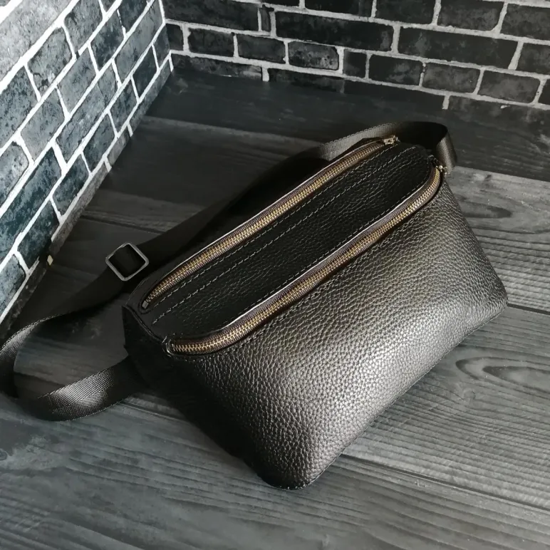 Поясная сумка ручной работы из натуральной кожи