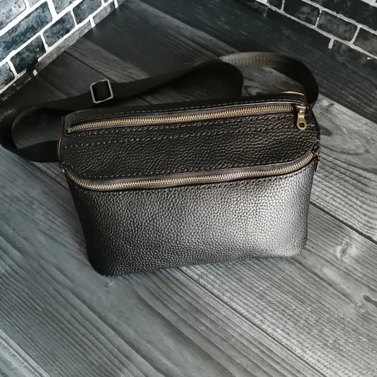 Поясная сумка ручной работы из натуральной кожи