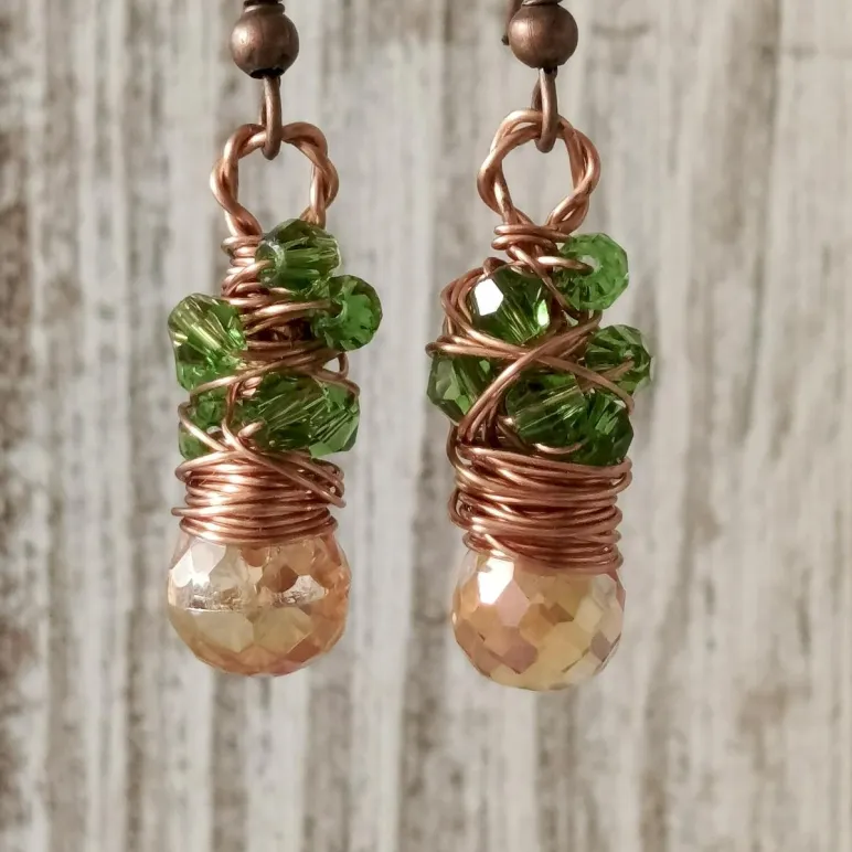 Серьги из хрустального стекла