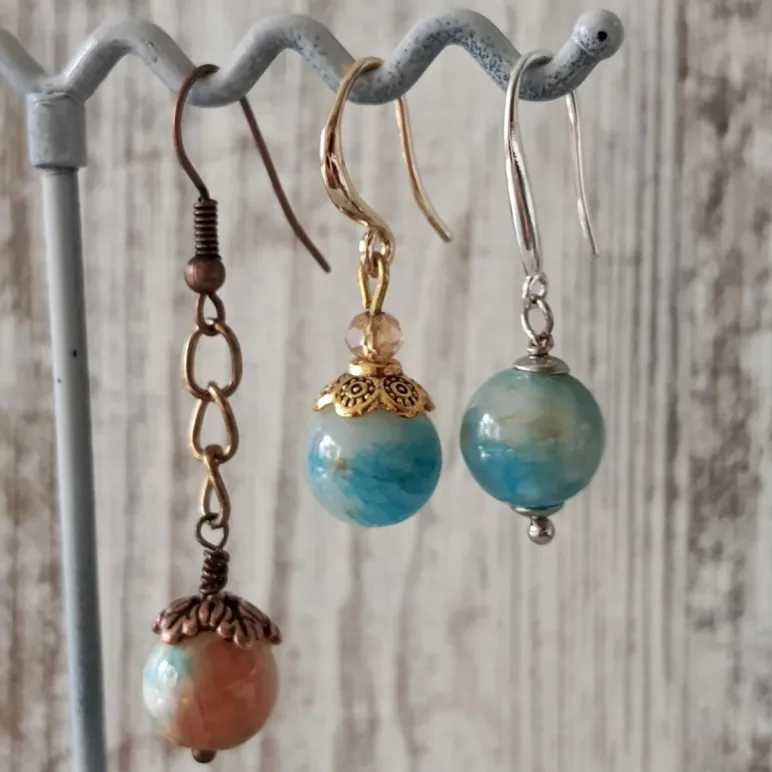 Серьги с персидским нефритом