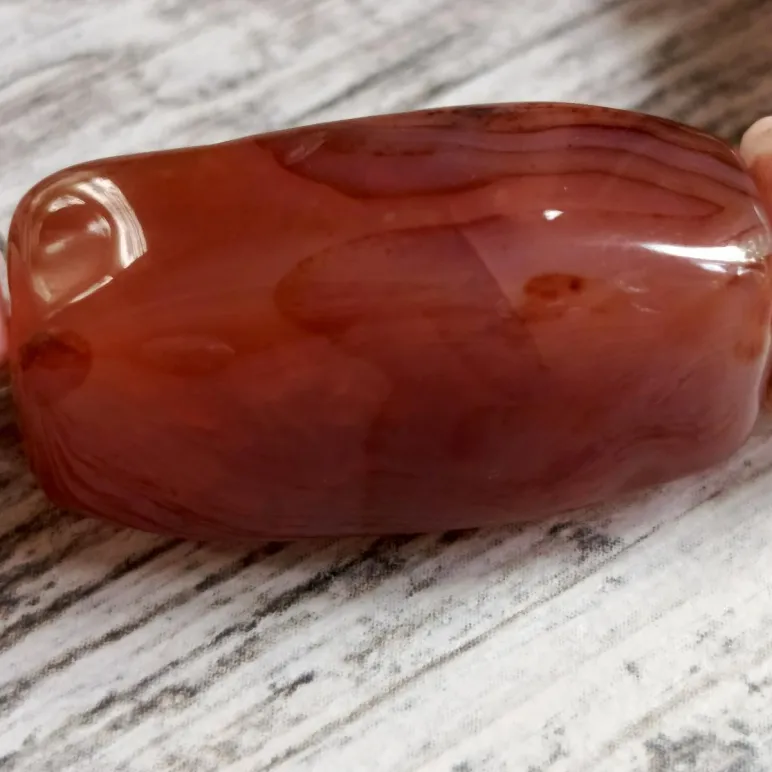 Браслет из кварца с агатом и родохрозитом